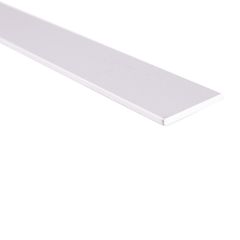 Barra Plana 20 mm Aluminio Anodizado Plata 1 m