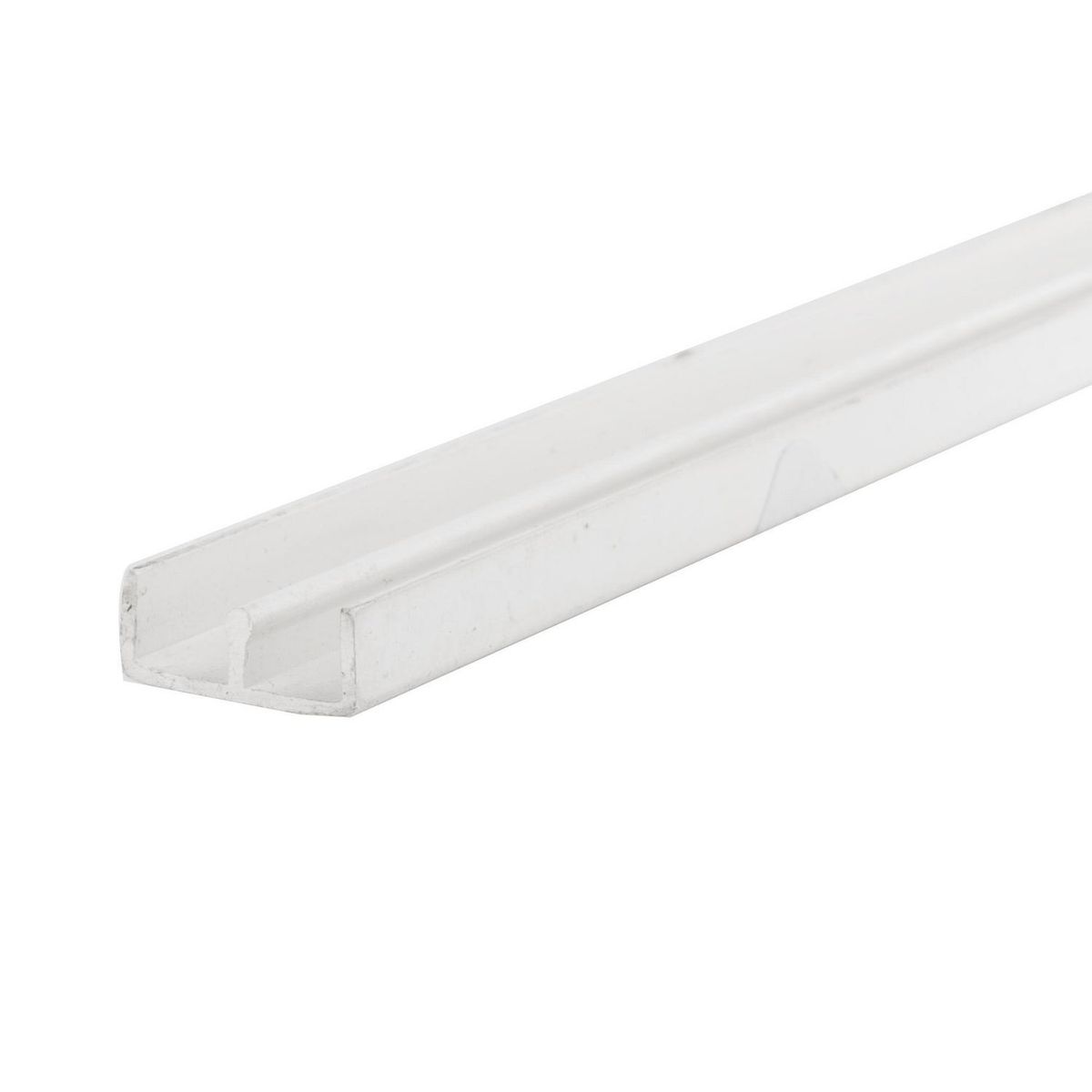 Alfer - Perfil Doble "U" 6x6+6mm PVC Blanco 1 m