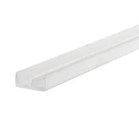 Perfil Doble "U" 6x6+6mm PVC Blanco 1 m
