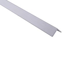 Ángulo 10mm Aluminio anodizado plata 1m.con Protecciónes