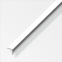 Ángulo 15mm Aluminio cromado 1m. con Protecciónes