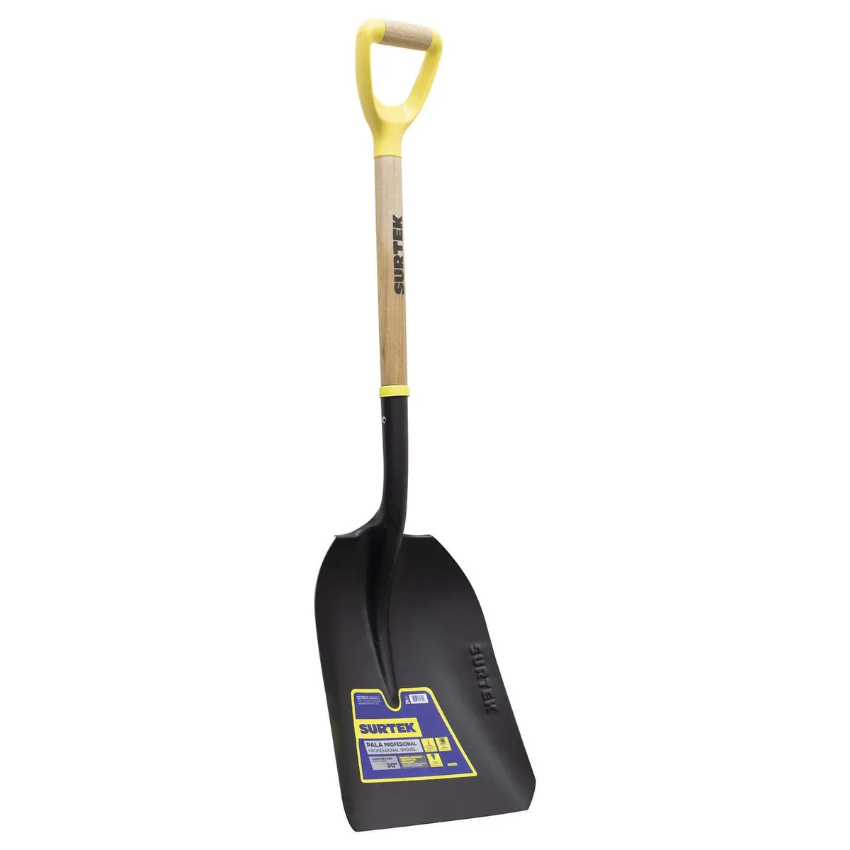 Pala carbonera con mango de madera y puño Contractor Grip, marca Surtek - Foto Principal
