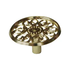 Jaladera Boton #3849 Laton Brillante