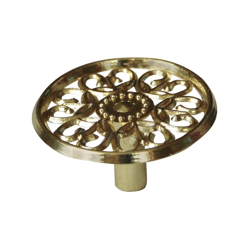 Fixser - Jaladera Boton #3849 Laton Brillante