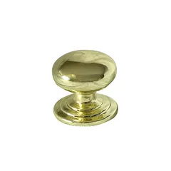 Jaladera botón 30 mm x 26 mm latón brillante