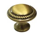 Jaladera botón 28 mm x 24 mm latón antiguo