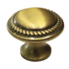 Jaladera botón 28 mm x 24 mm latón antiguo