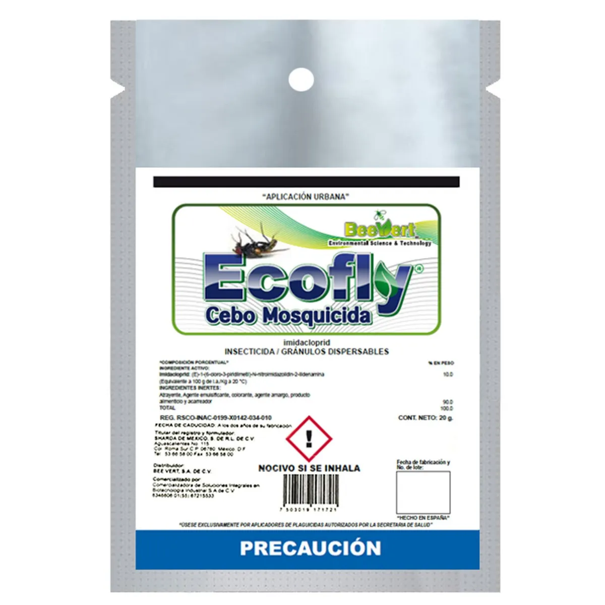 Cebo mosquicida 20 gr, marca Beevert - Foto Principal