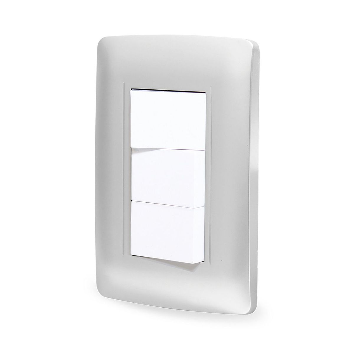 Placa C/3 Apagadores Sen Plata, marca Sanelec - Foto Principal