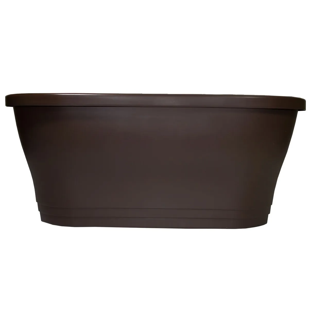 Plasvic - Maceta grande para barandal color chocolate