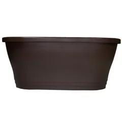 Maceta grande para barandal color chocolate