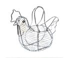 Canasta gallina para huevo