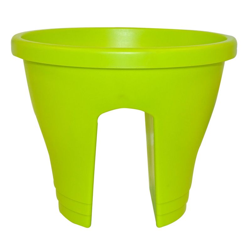 Plasvic - Maceta chica para barandal color verde