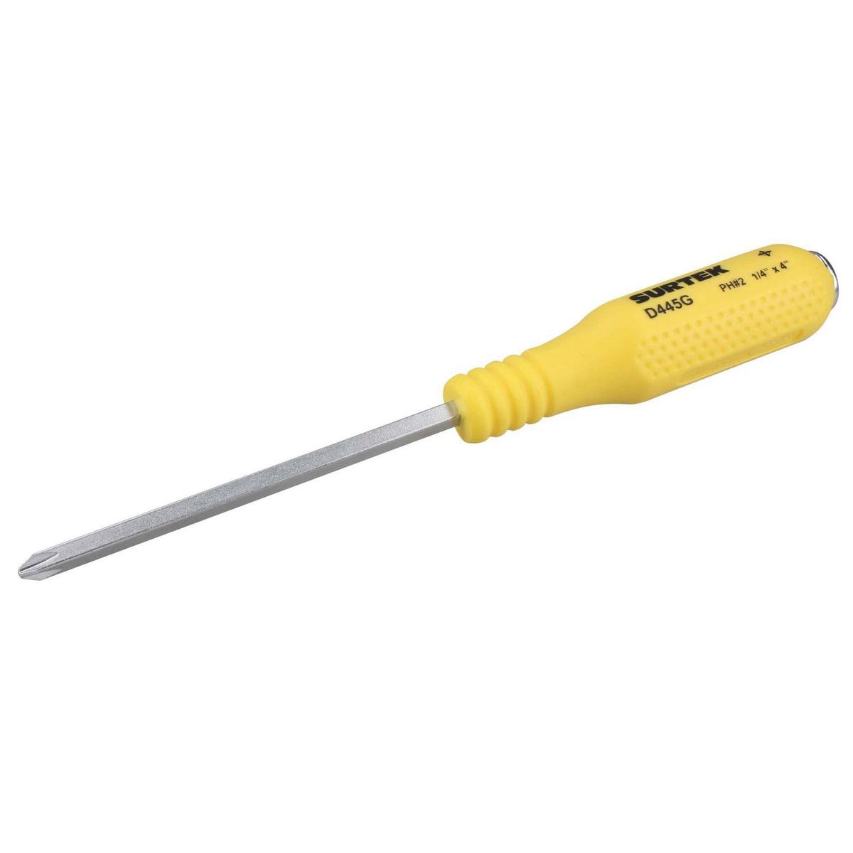 Surtek - Destornillador de Golpe Barra Cuadrada Punta Phillips #2 1/4 x 4"