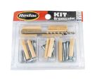 Kit tornillos para madera con taquetes y broca 35 piezas