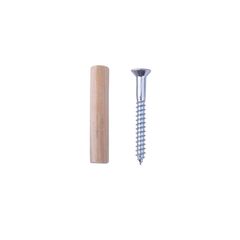 Taquete de madera con tornillo 100 pza