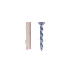 Taquete de madera con tornillo 200 pza