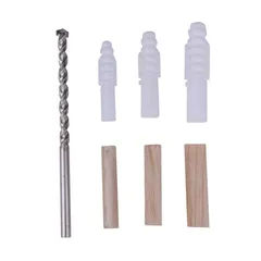 Kit taquetes de plástico y madera con broca 77 piezas