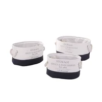 Set de tres cajas tela laundry.