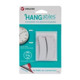 Velcro sujetadores con adhesivo removible, forma curva, 4 jgs., blanco