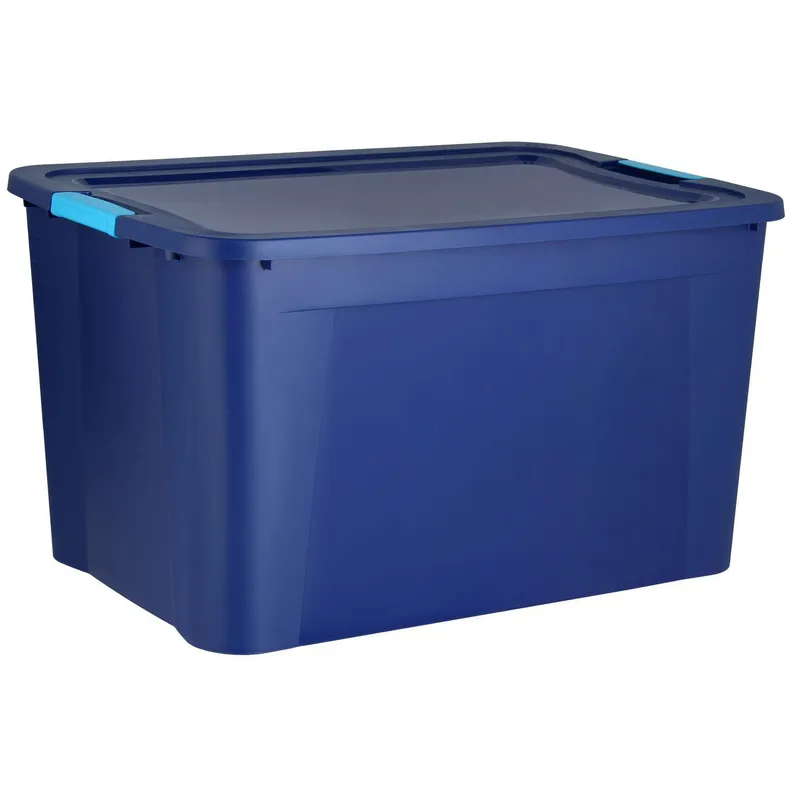 Just Home Collection - Caja plastica ultraforte box azul 68 litros