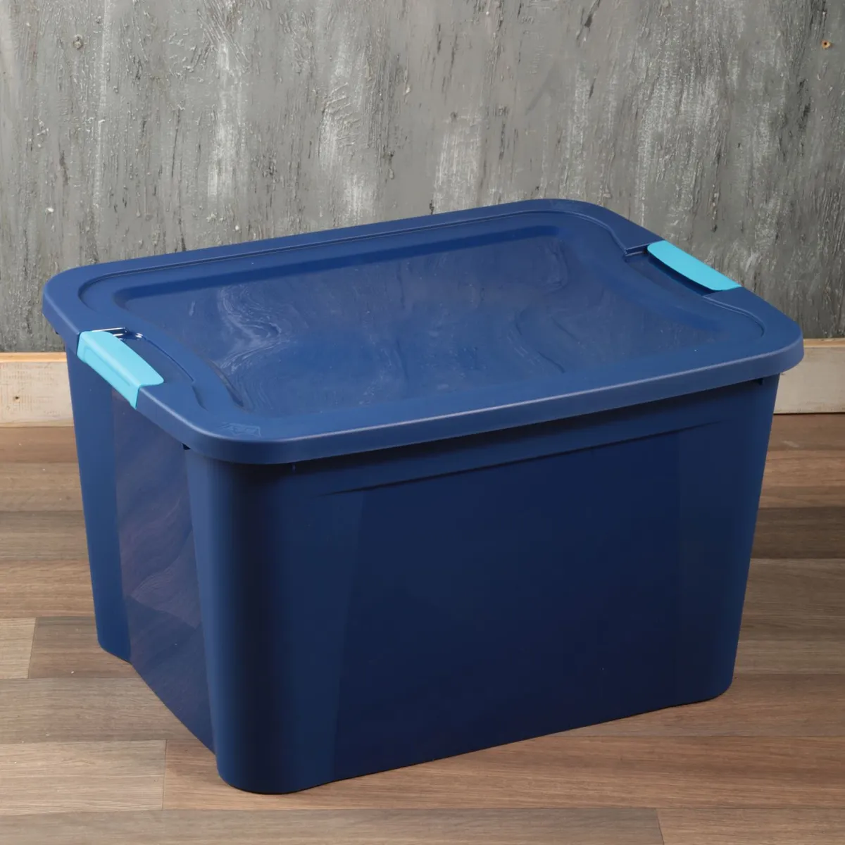 Just Home Collection - Caja plastica ultraforte box azul 68 litros