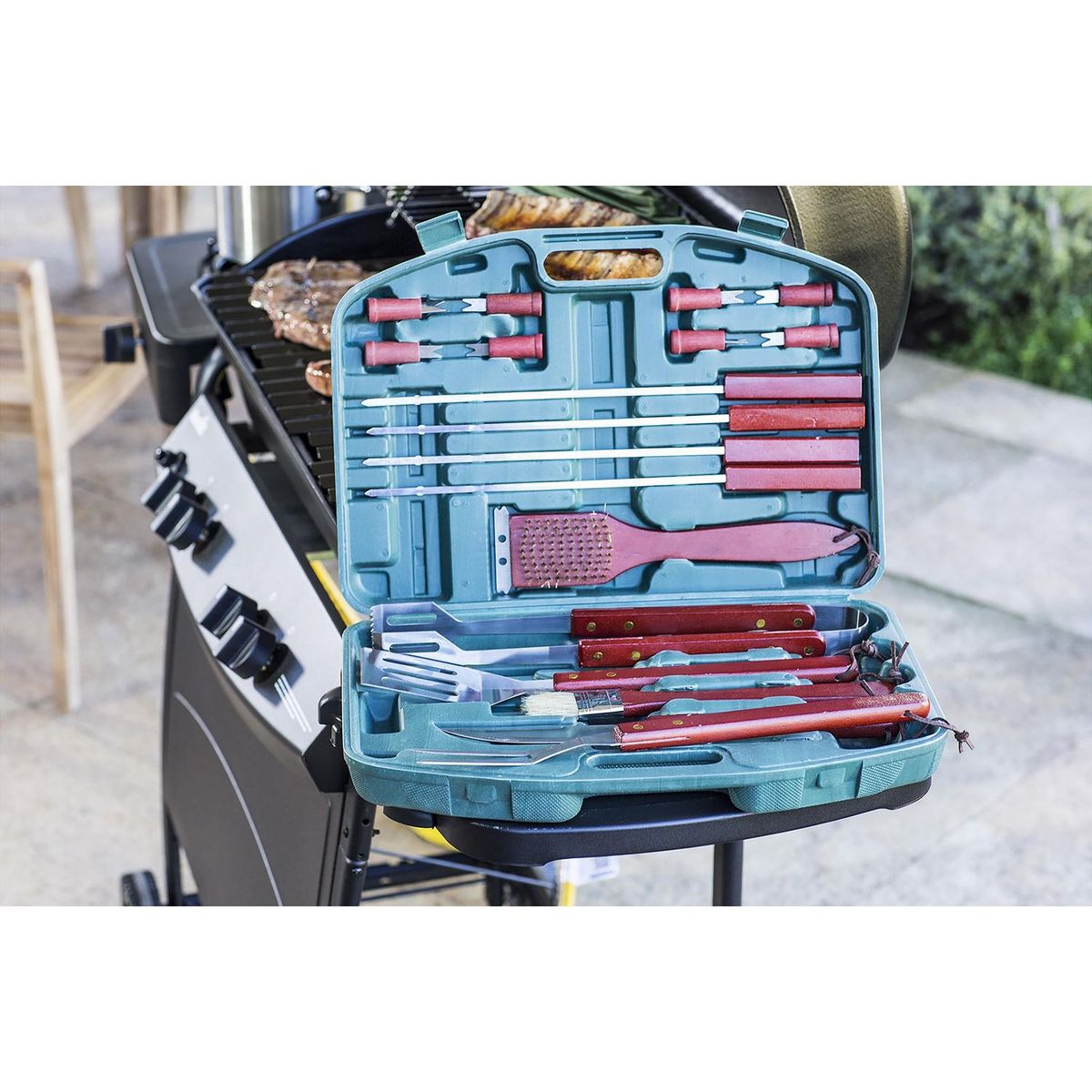 Mr Beef - Kit de utensilios asador 18 piezas