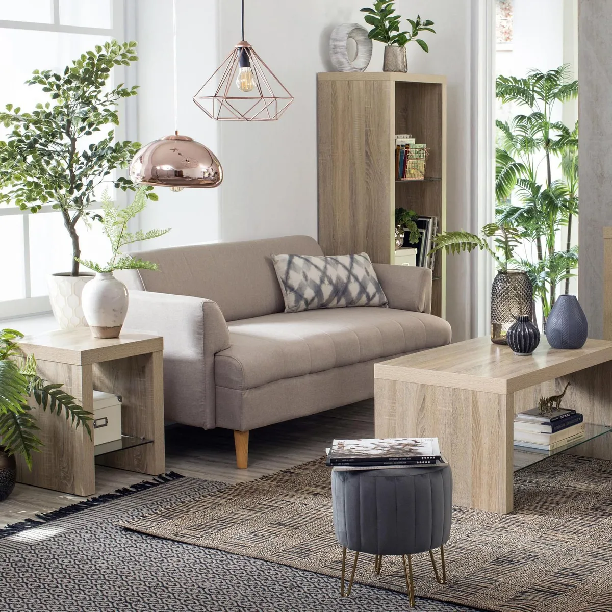 Just Home Collection - Sofa 2 Cuerpos beige