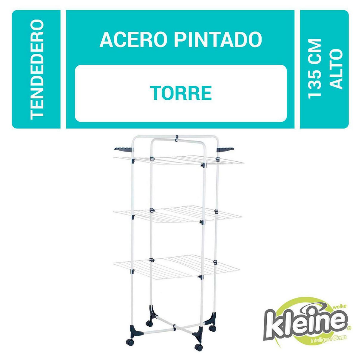Tendedero para interiores de 3 niveles de 70 x 65 x135 cm, marca Kleine Wolke - Foto Principal