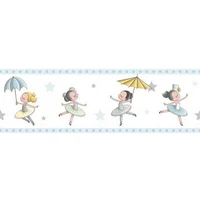 Cenefa autoadherible bailarinas azul 5 ml.