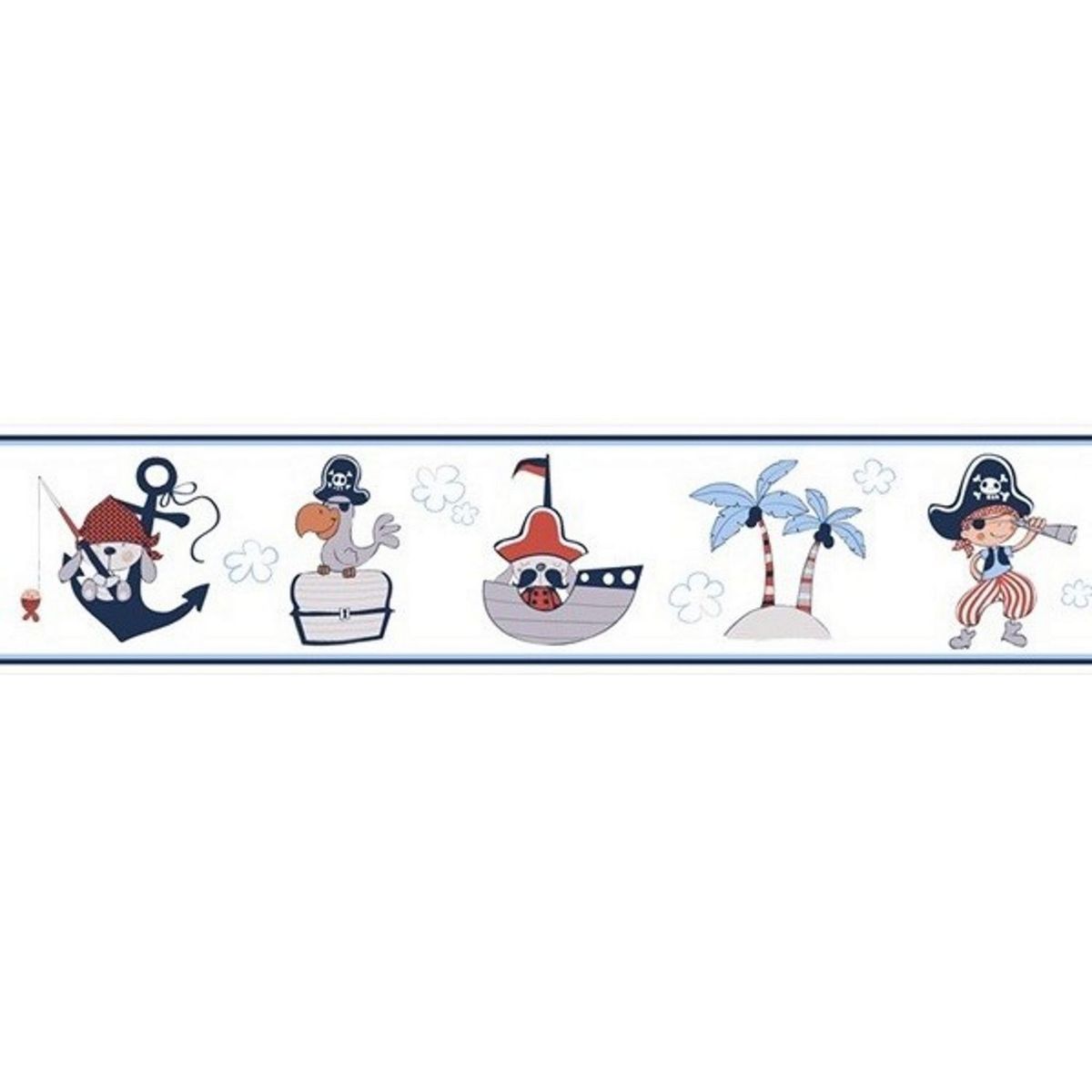 Ich - Cenefa autoadherible marineros rojo 5 ml.