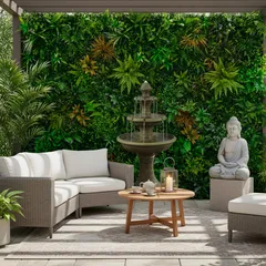 Follaje artificial flores tropical 50x100 cm