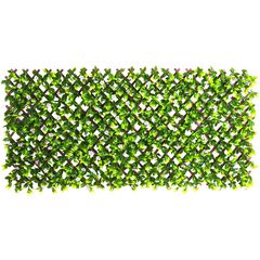 Valla extensible con flores artificiales