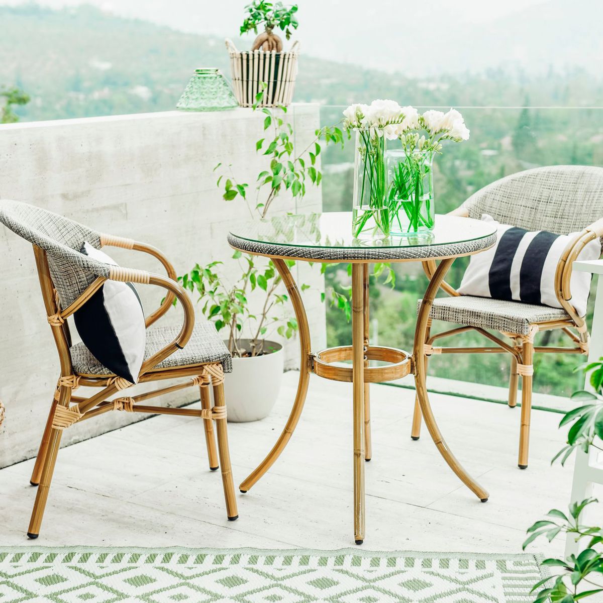 Just Home Collection - Silla Milano Aluminio