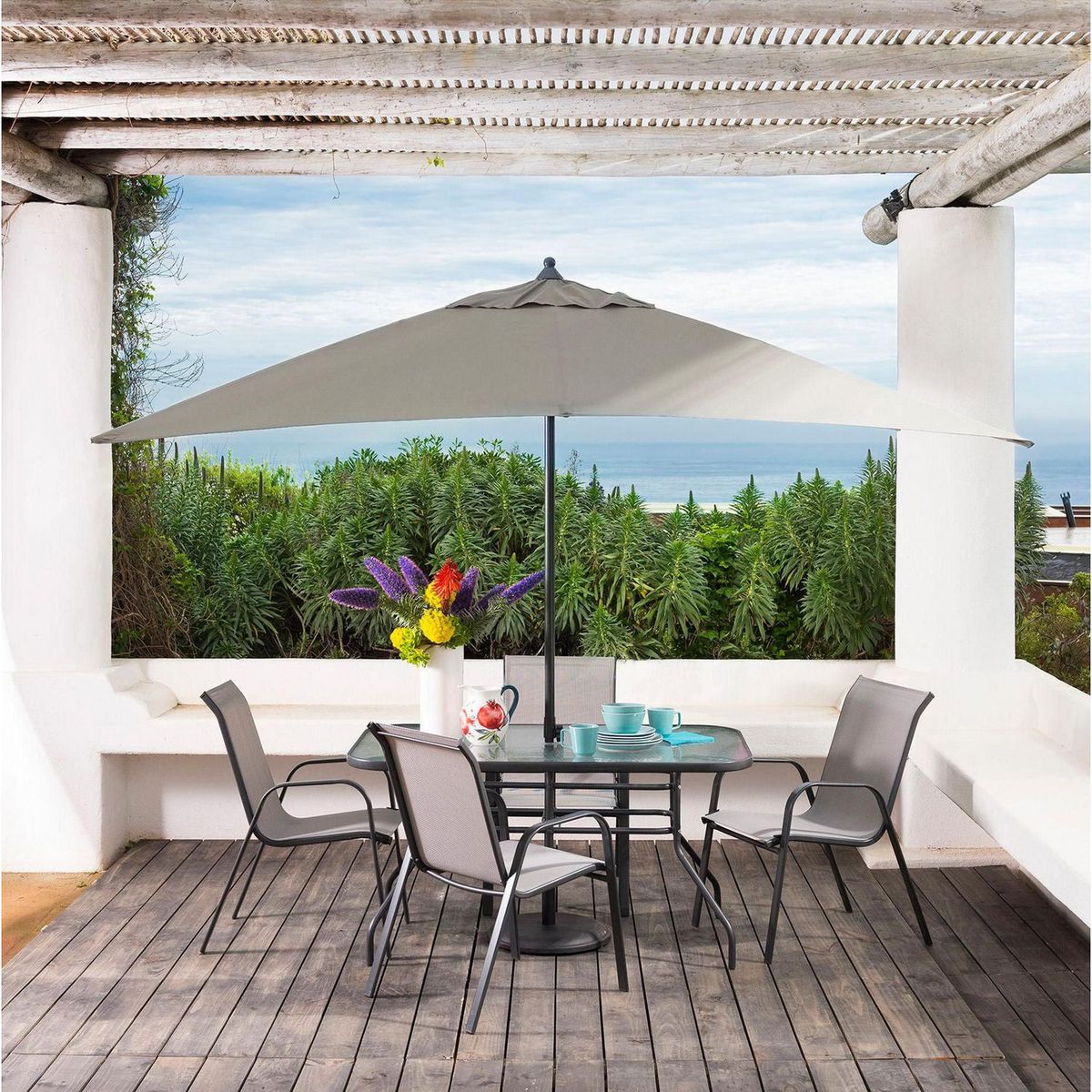 Sombrilla Gris 2x3 M, marca Just Home Collection - Foto 2