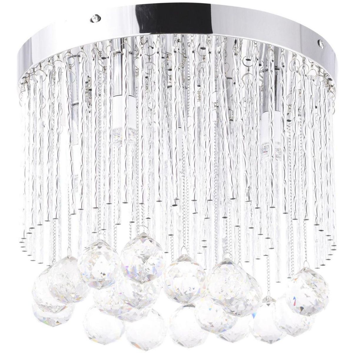 Just Home Collection - Lámpara colgante Split de 5 luces E14 Cristal