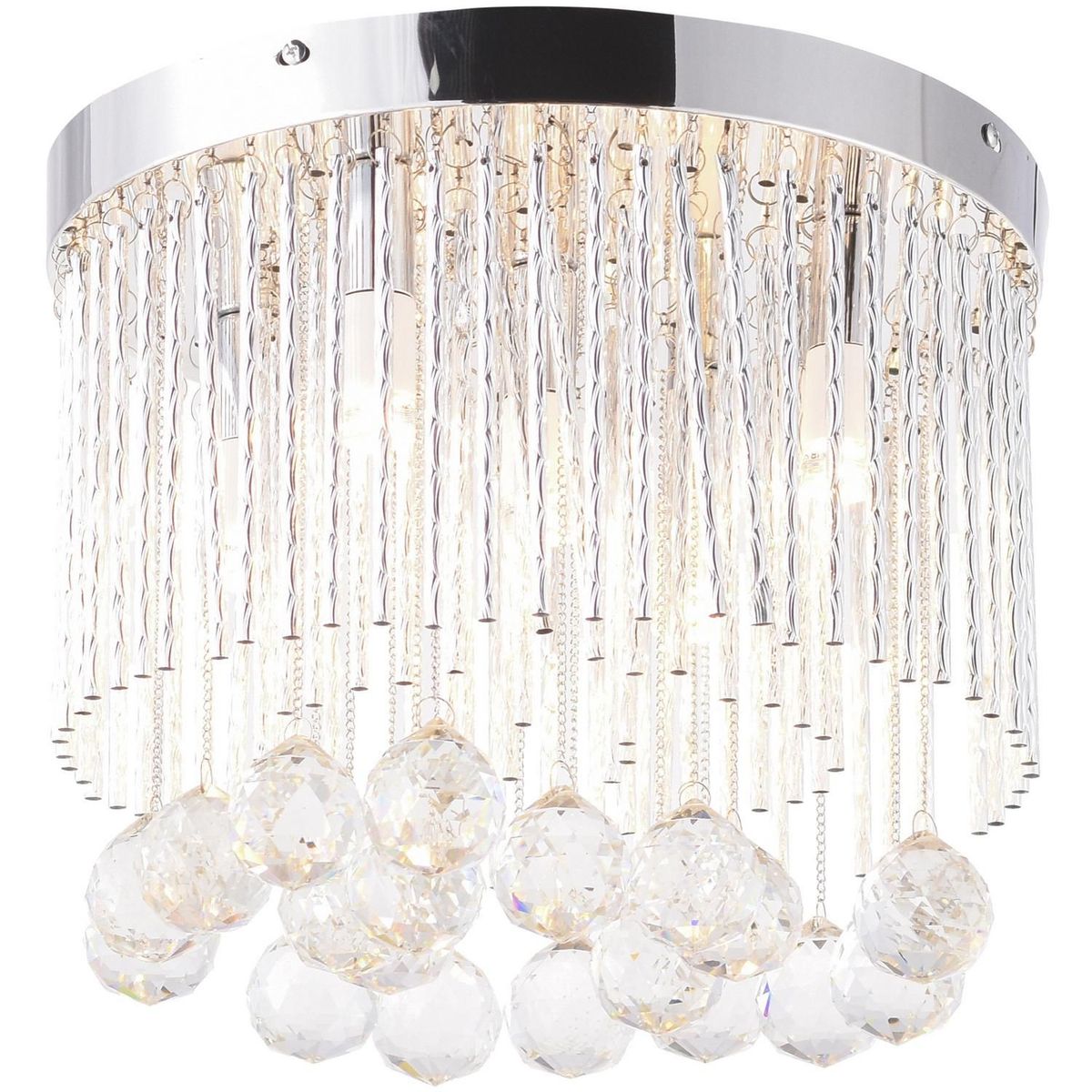 Just Home Collection - Lámpara colgante Split de 5 luces E14 Cristal
