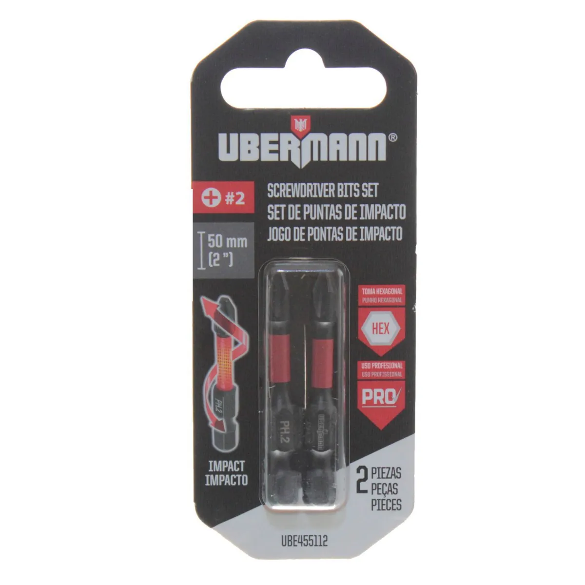 Ubermann - Set de puntas imapcto #2x2" 2P