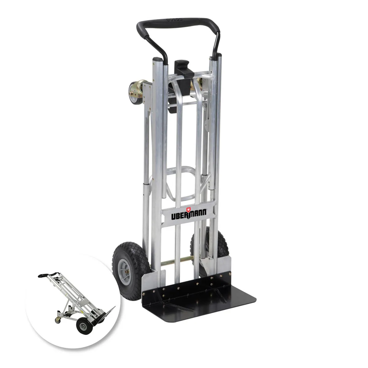 Ubermann - Carro de Carga Manual de Aluminio, 3 Posiciones