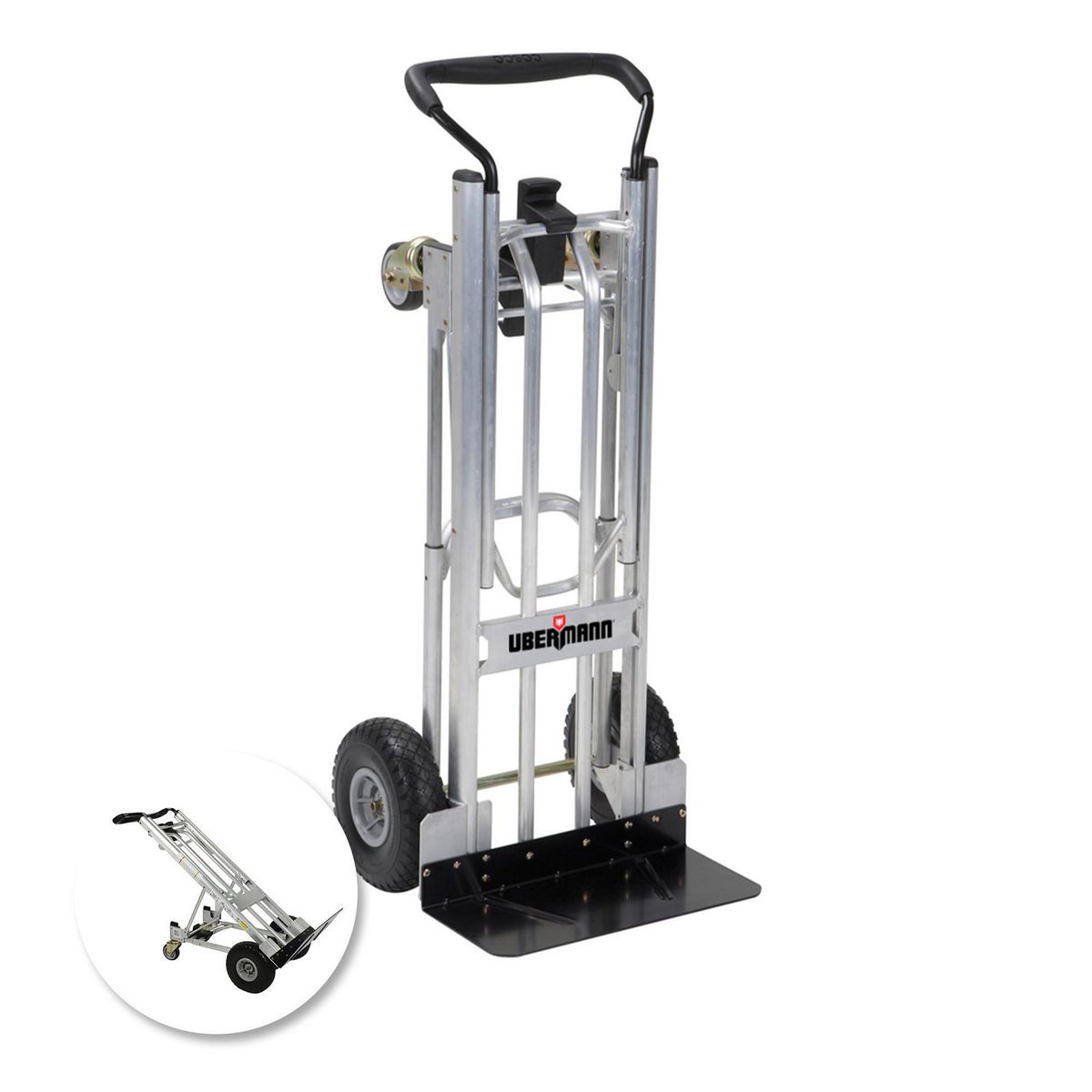 Ubermann - Carro de Carga Manual de Aluminio, 3 Posiciones