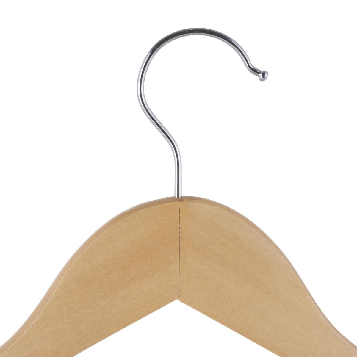 Colgador para ropa con clips madera natural, marca Just Home Collection - Foto 2