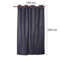 Cortina Suede 140x220 cm negro
