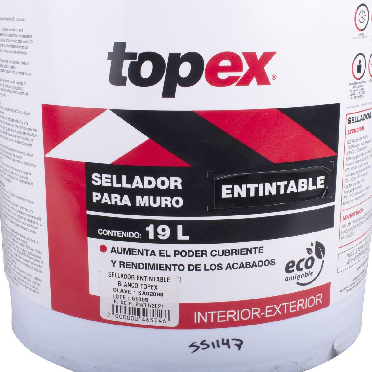 Sellador Entintable Topex Blanco 19 Lt, marca Topex - Foto 2