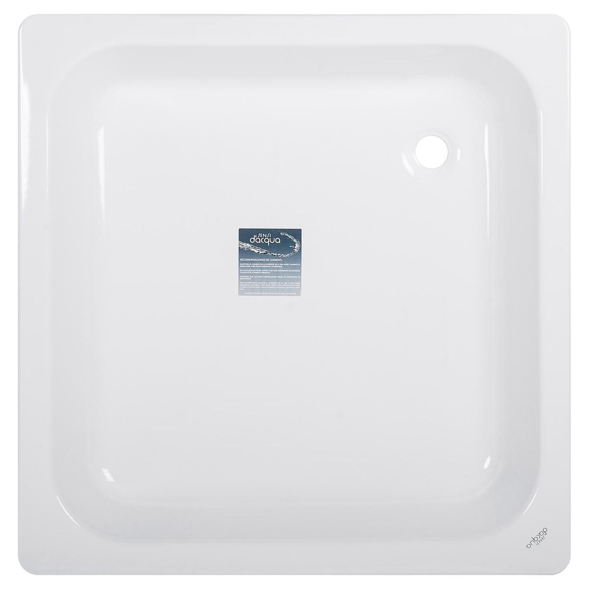 Receptaculo acero esmaltado 70x70 cm, marca Sensi Dacqua - Foto Principal