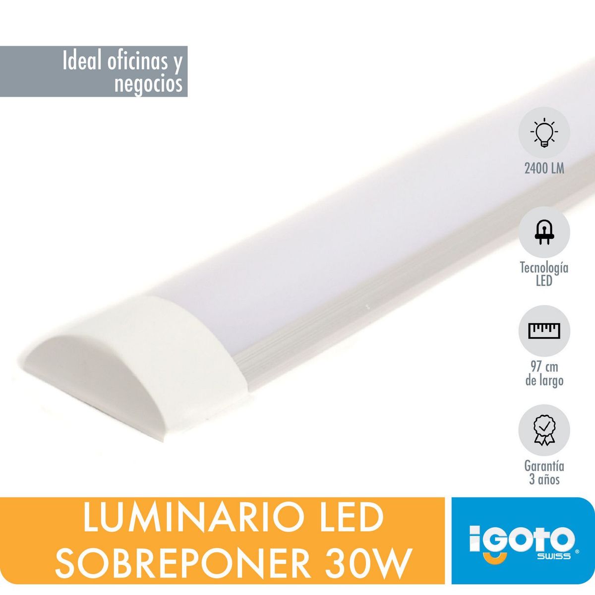 Igoto - Luminaria Led Slim Sobreponer 30 W