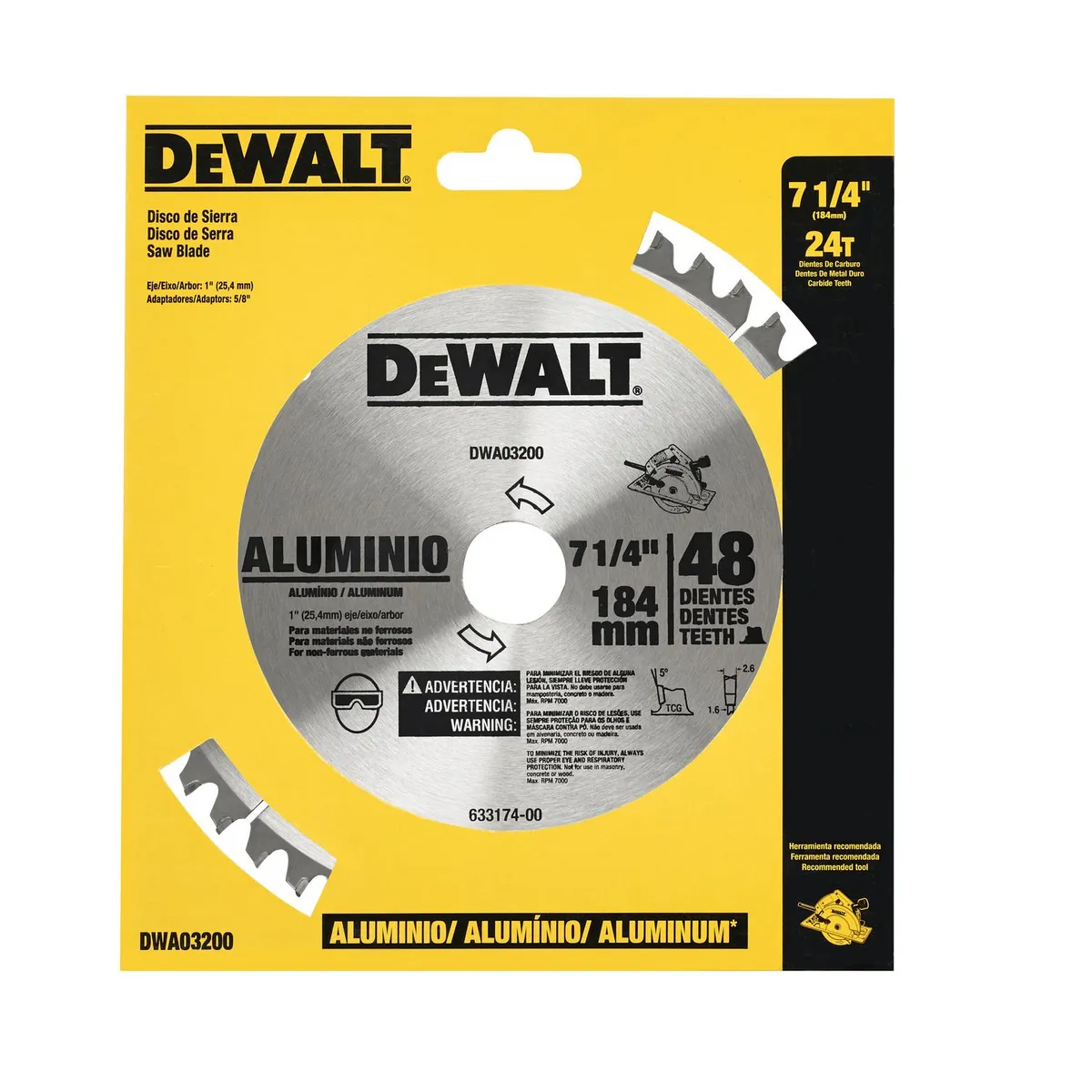 Dewalt - Disco Sierra 7-1/4" X 48 Dientes