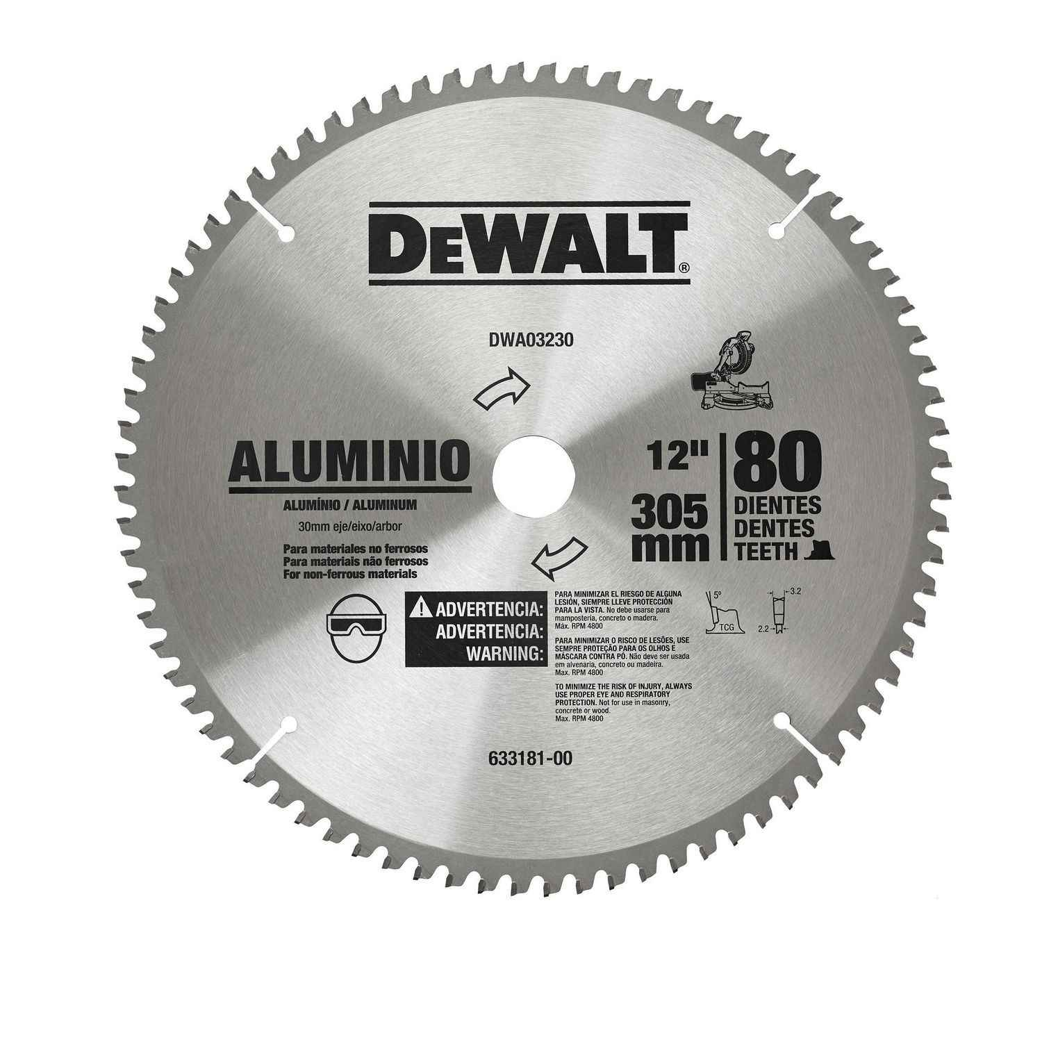 Dewalt - Disco Sierra 10" X 48 Dientes