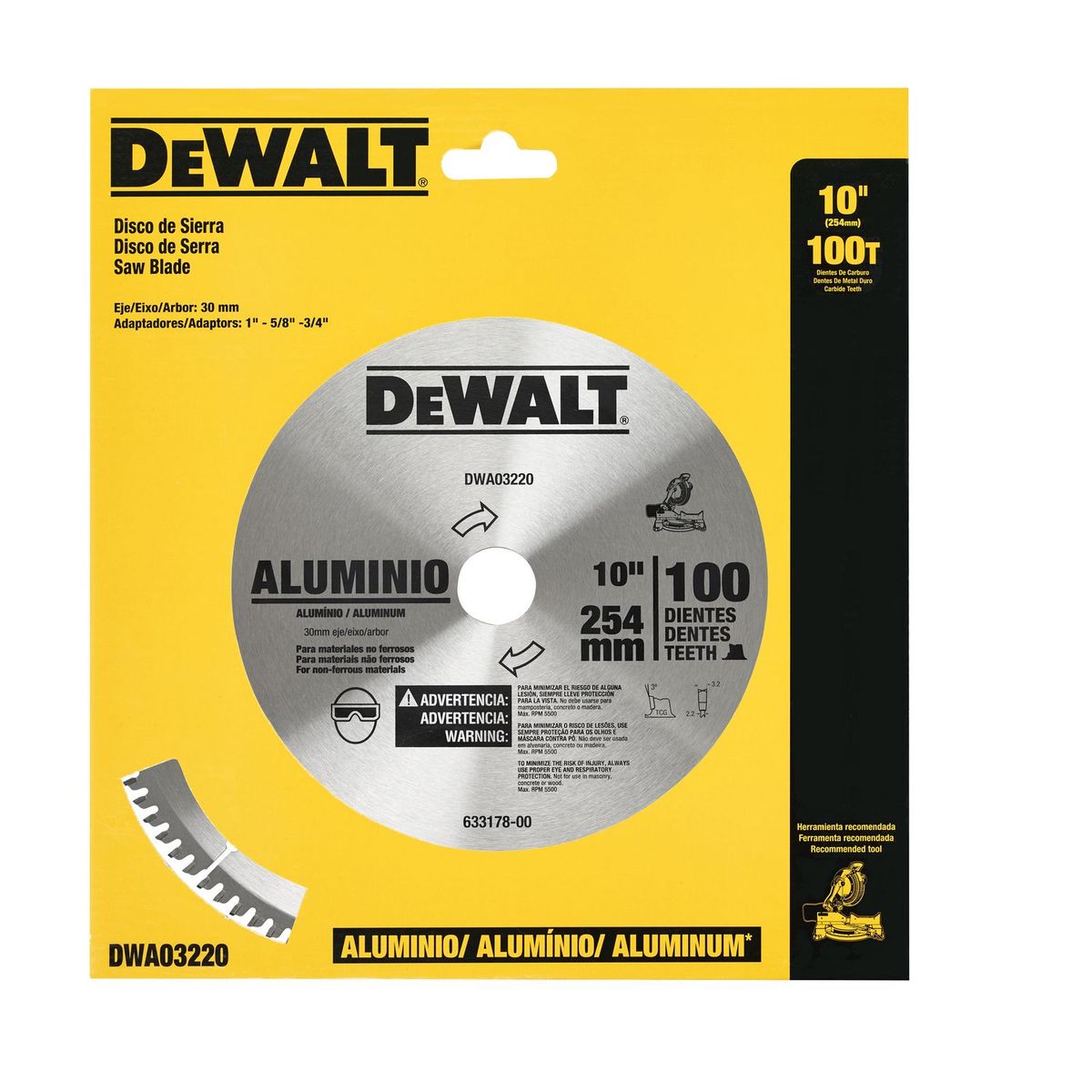 Disco Sierra 10" X 100 Dientes, marca Dewalt - Foto 2