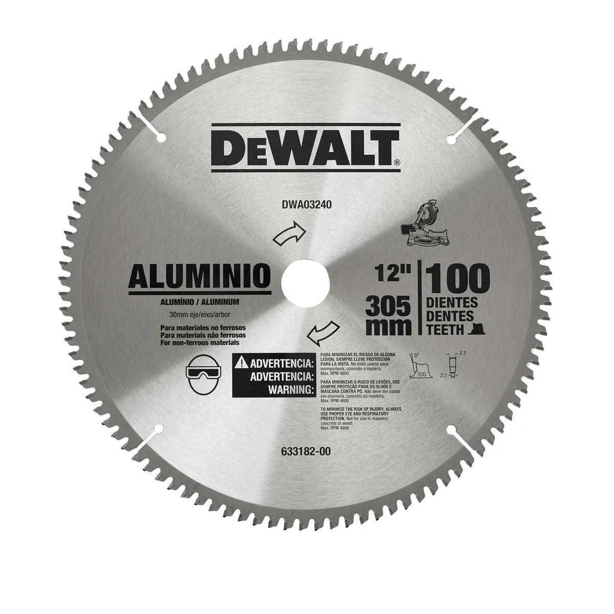 Dewalt - Disco Sierra 12" X100 Dientes