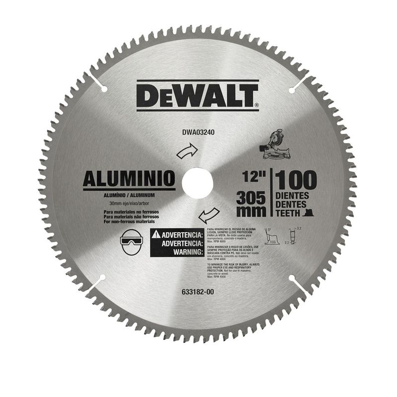 Dewalt - Disco Sierra 12" X100 Dientes
